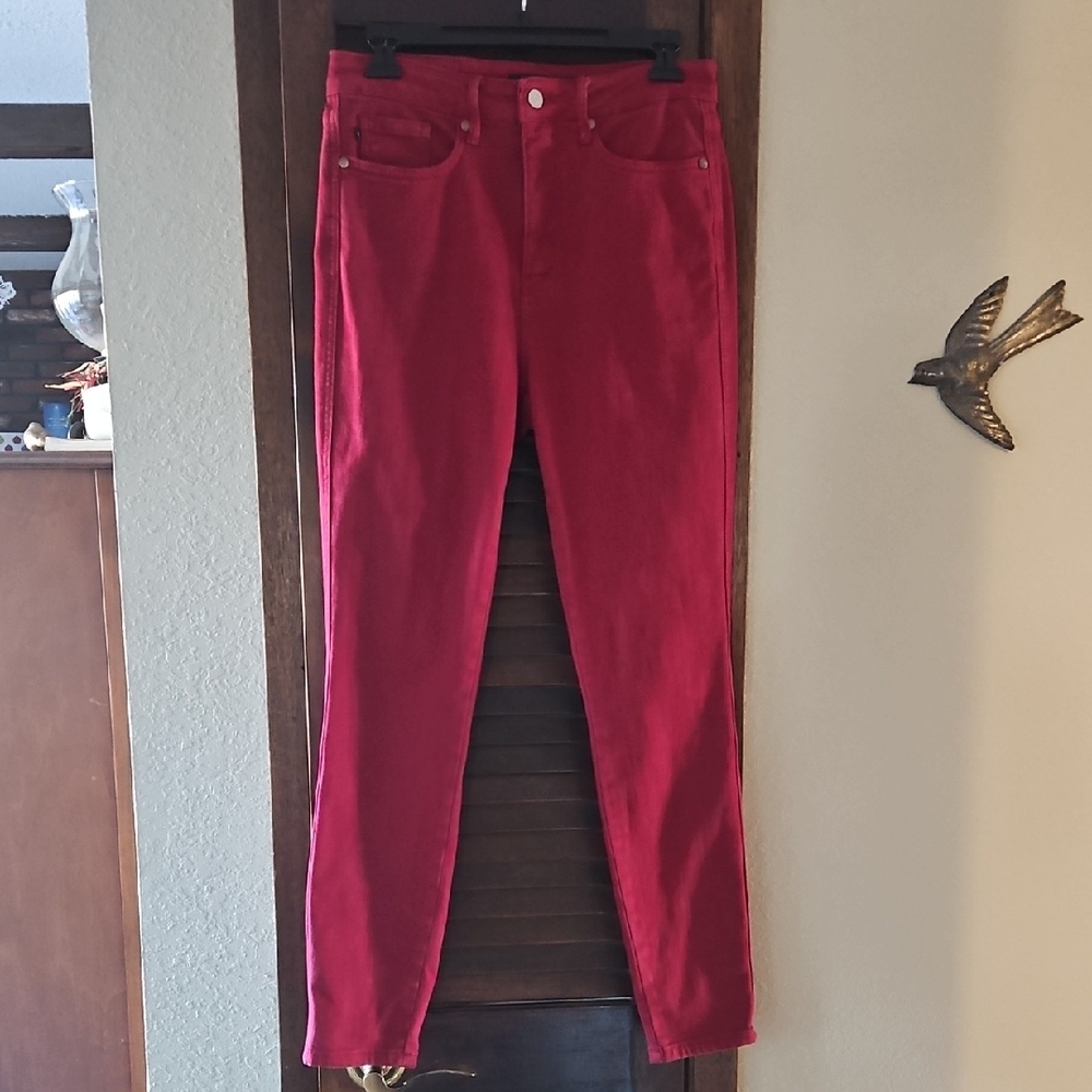 Judy Blue Hi-rise Skinny Deep Red Jeans 7/28